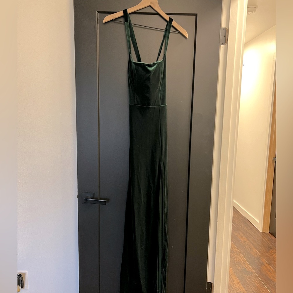 Windsor Hunter green velvet dress size xs